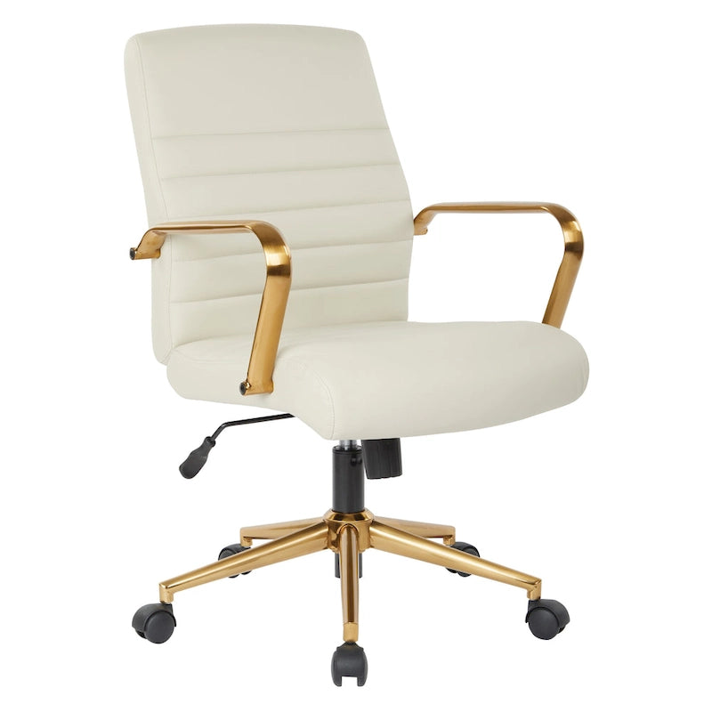 Chaise Baldwin mi-dossier en similicuir