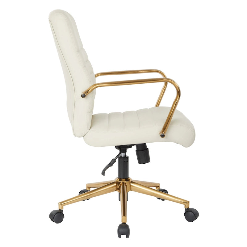 Chaise Baldwin mi-dossier en similicuir