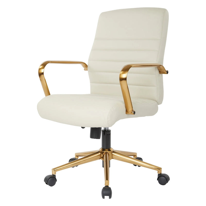 Chaise Baldwin mi-dossier en similicuir