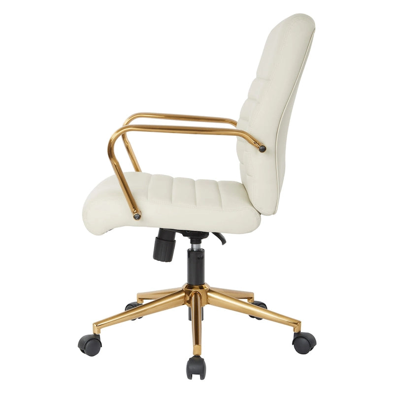 Chaise Baldwin mi-dossier en similicuir