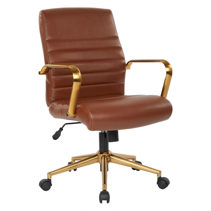 Chaise Baldwin mi-dossier en similicuir