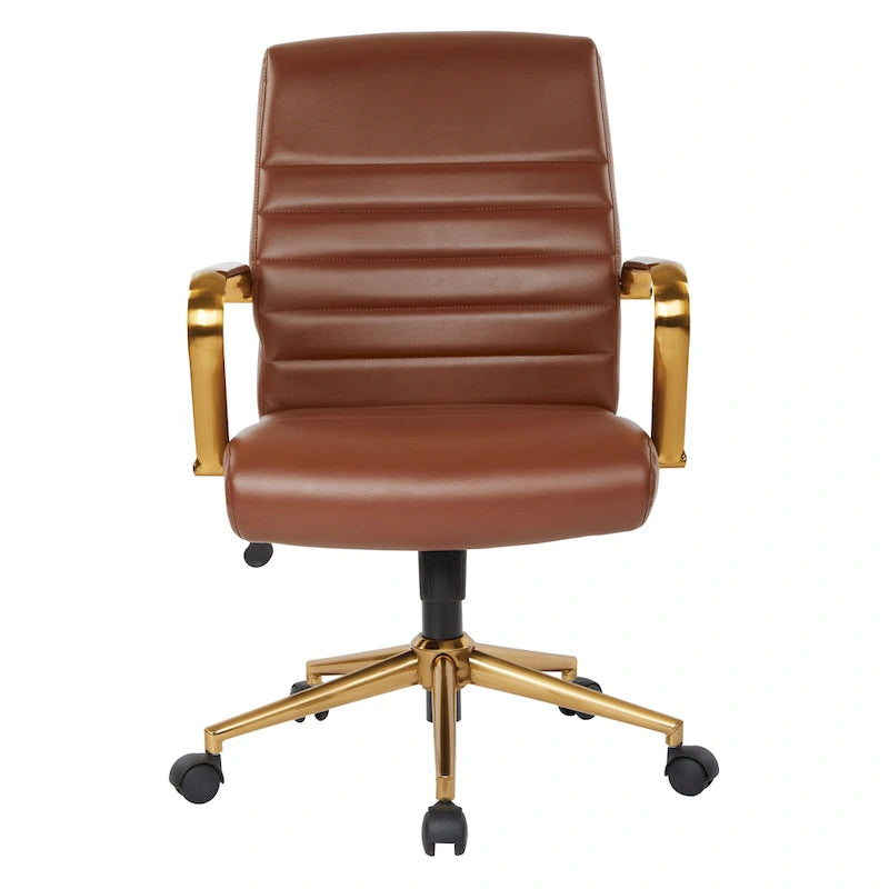 Chaise Baldwin mi-dossier en similicuir