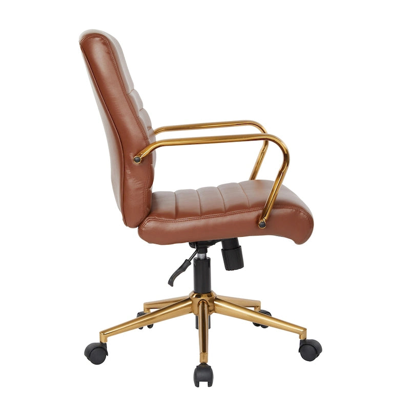 Chaise Baldwin mi-dossier en similicuir