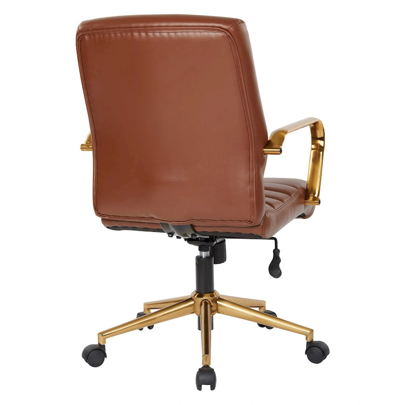 Chaise Baldwin mi-dossier en similicuir