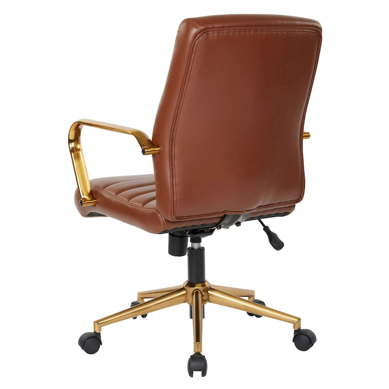 Chaise Baldwin mi-dossier en similicuir