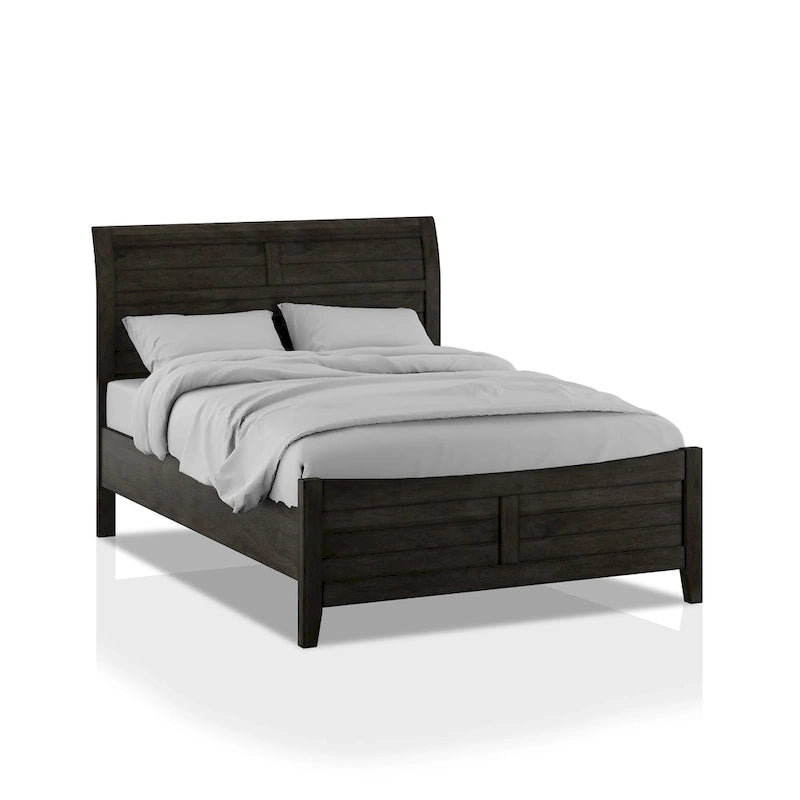 Lit en bois massif Inyx Transitional Walnut avec tête de lit basse de Furniture of America