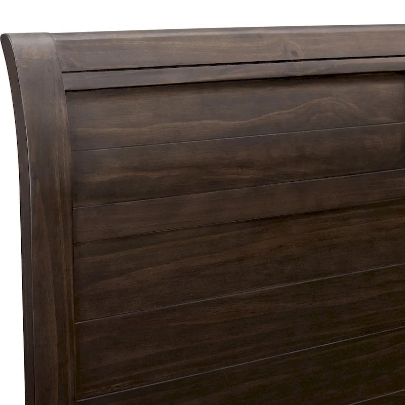 Lit en bois massif Inyx Transitional Walnut avec tête de lit basse de Furniture of America