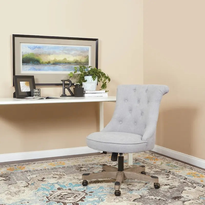 Chaise de bureau capitonnée Joliet Porch & Den