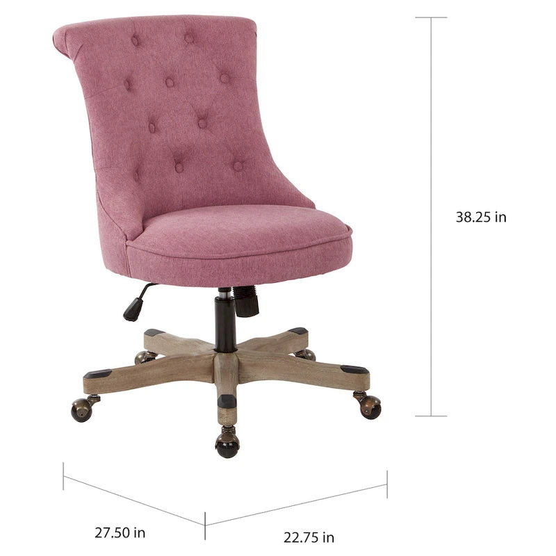 Chaise de bureau capitonnée Joliet Porch & Den