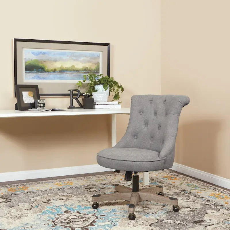 Chaise de bureau capitonnée Joliet Porch & Den