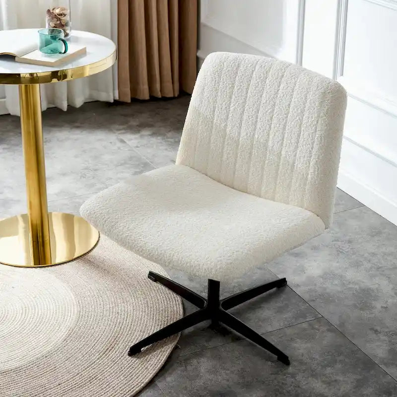 Chaise de bureau pivotante à 360° avec piètement noir