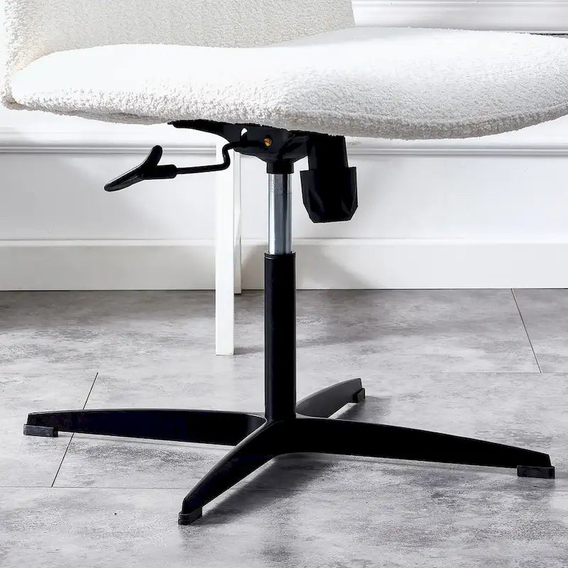 Chaise de bureau pivotante à 360° avec piètement noir