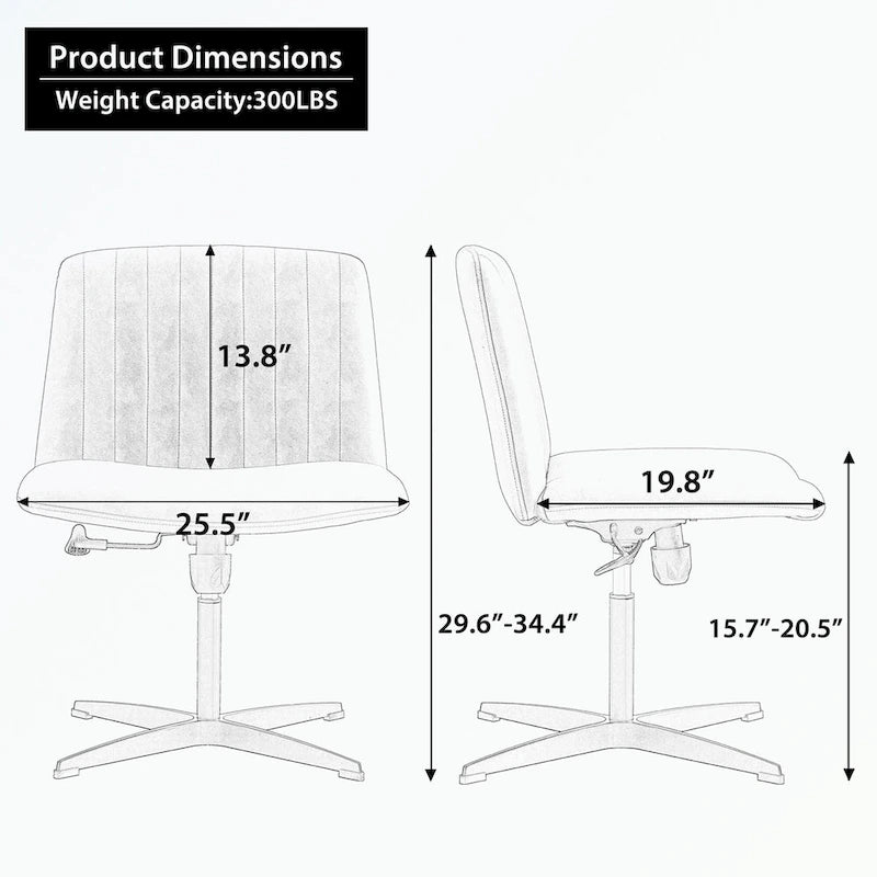 Chaise de bureau pivotante à 360° avec piètement noir