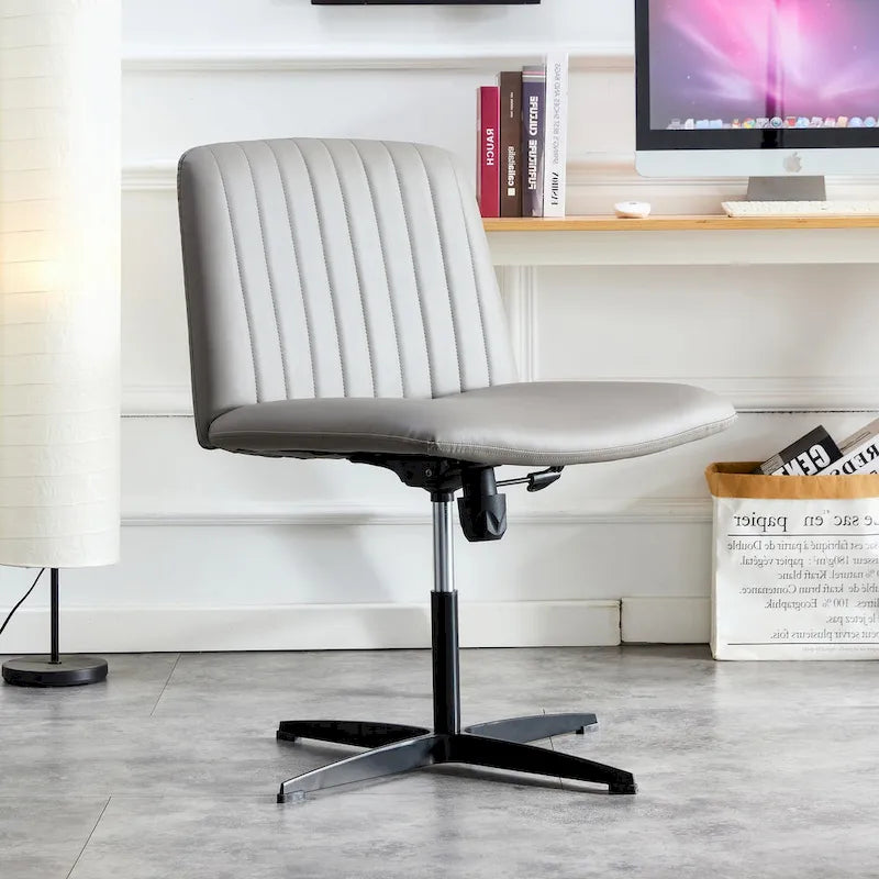 Chaise de bureau pivotante à 360° avec piètement noir
