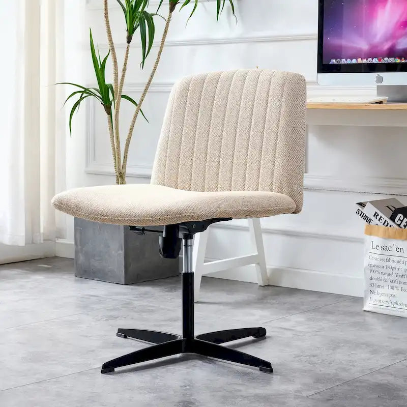 Chaise de bureau pivotante à 360° avec piètement noir