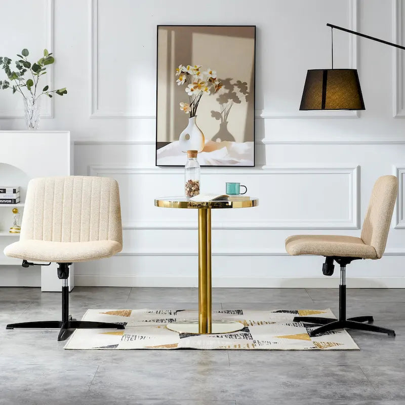 Chaise de bureau pivotante à 360° avec piètement noir