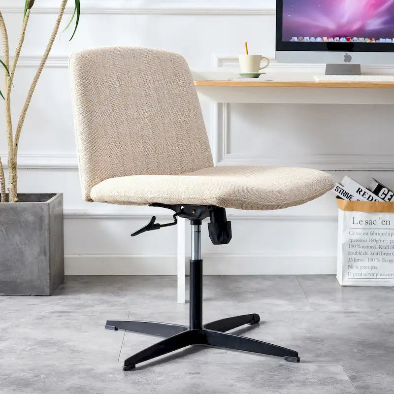 Chaise de bureau pivotante à 360° avec piètement noir