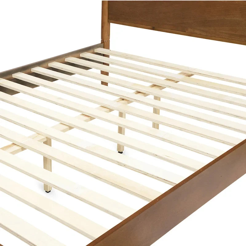Ensemble de chambre à coucher 2 pièces en bois de chêne moderne du milieu du siècle Fopp par Furniture of America