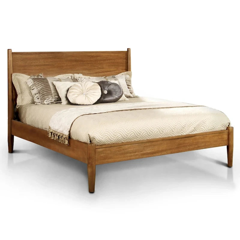 Ensemble de chambre à coucher 2 pièces en bois de chêne moderne du milieu du siècle Fopp par Furniture of America