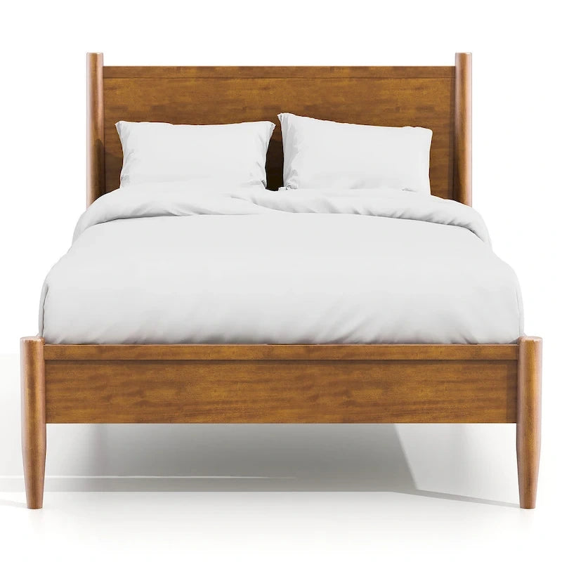Ensemble de chambre à coucher 2 pièces en bois de chêne moderne du milieu du siècle Fopp par Furniture of America