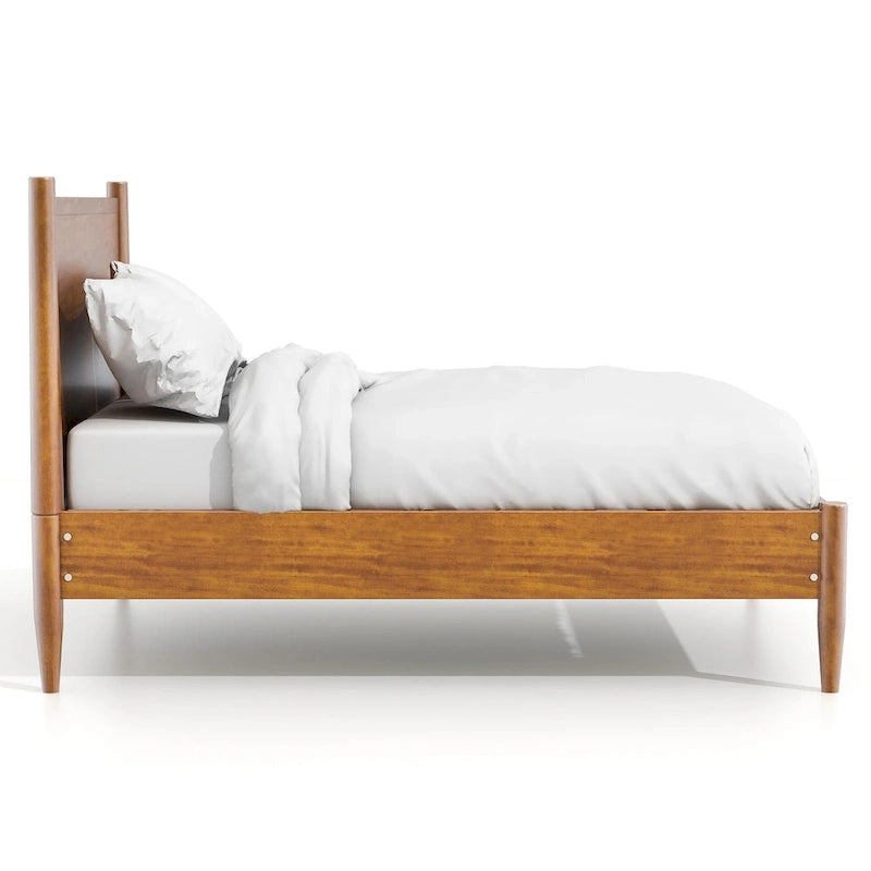 Ensemble de chambre à coucher 2 pièces en bois de chêne moderne du milieu du siècle Fopp par Furniture of America