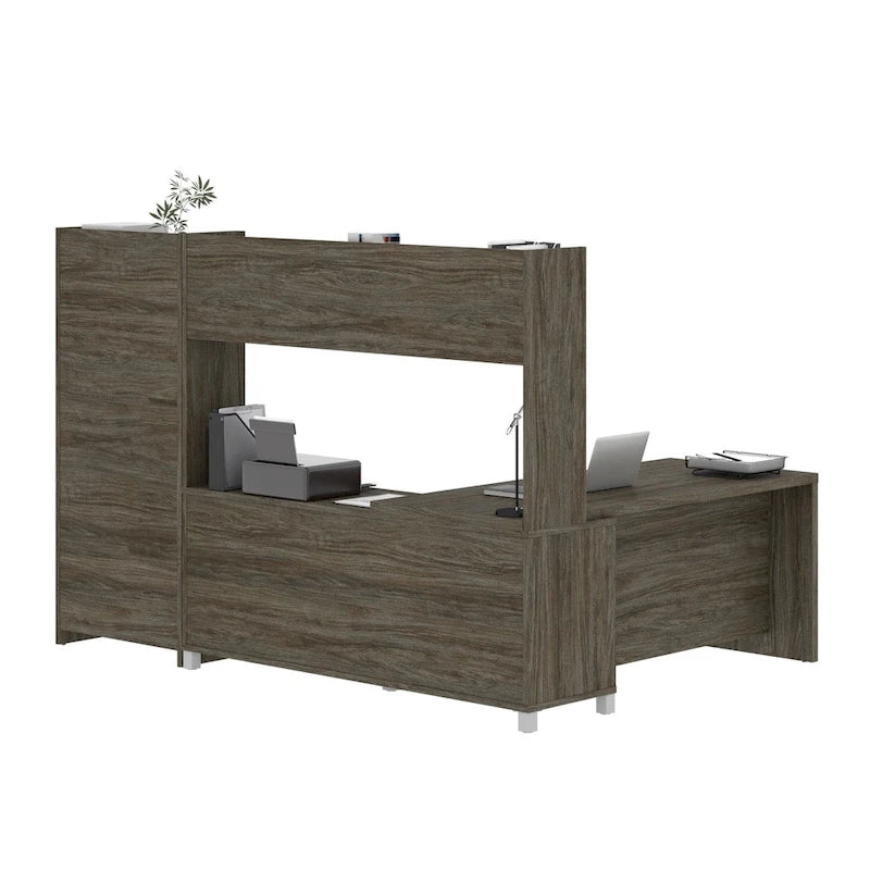 Bureau d'angle Pro-Linea avec bibliothèque