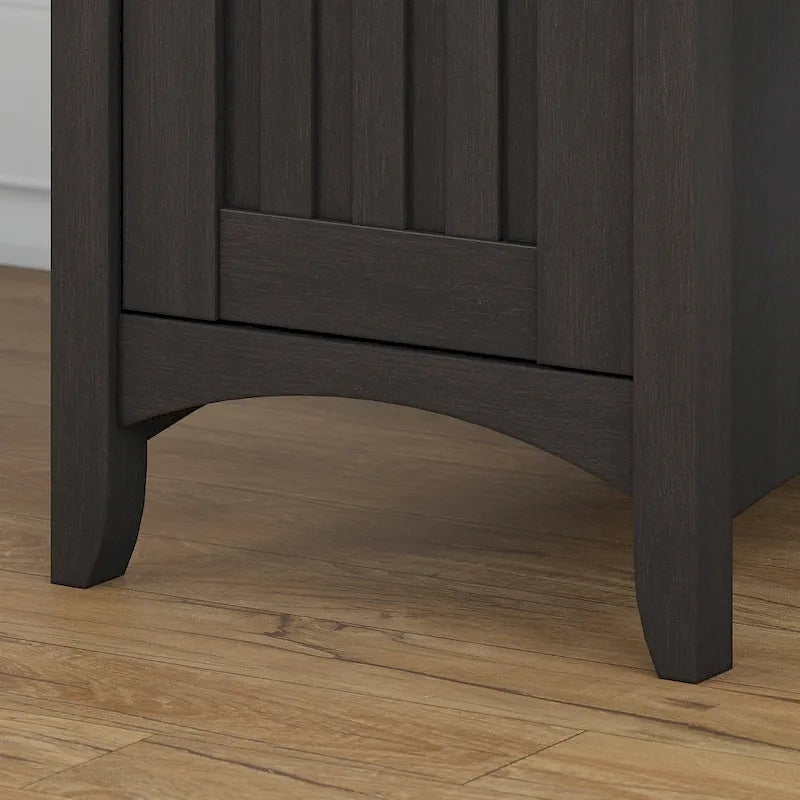 Bureau en L 60 W Salinas avec huche et armoire de Bush Furniture