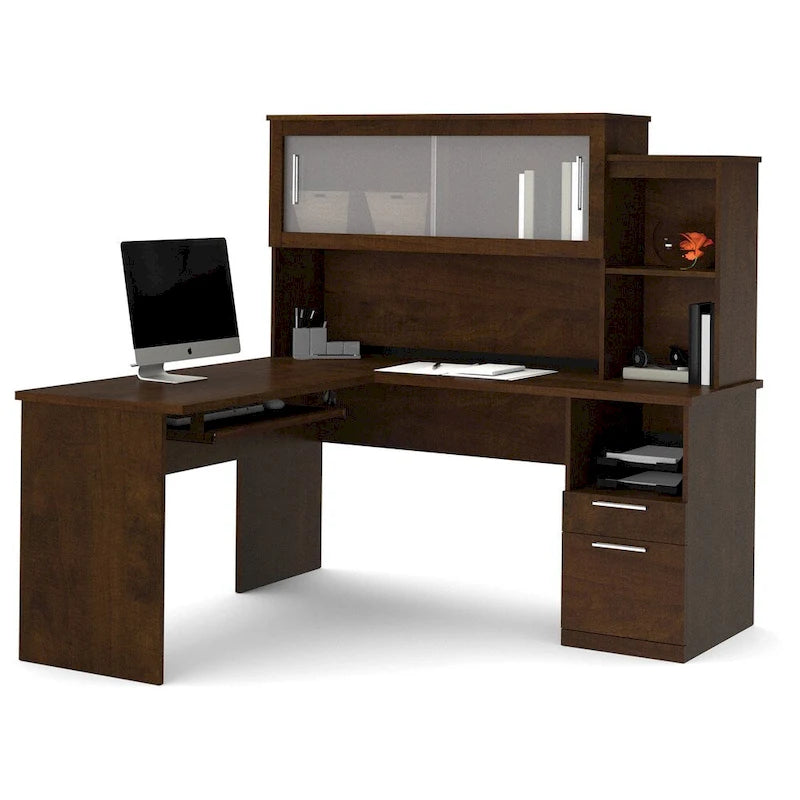 Bureau en L réversible en mélamine Dayton de Bestar