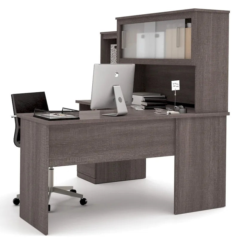 Bureau en L réversible en mélamine Dayton de Bestar