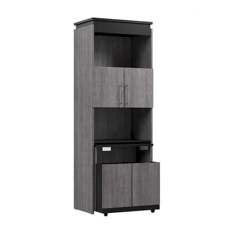 Meuble de rangement haut Orion 30W avec portes et bureau pliant par Bestar
