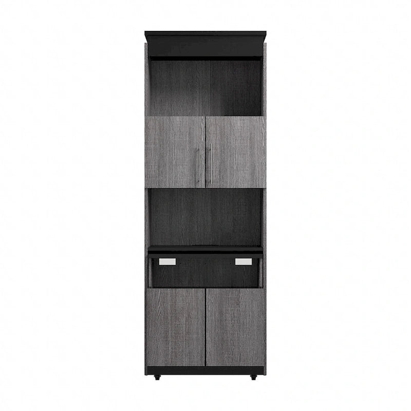 Meuble de rangement haut Orion 30W avec portes et bureau pliant par Bestar