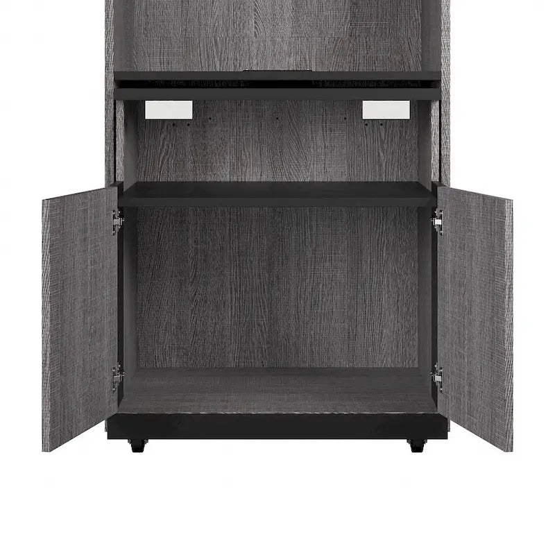 Meuble de rangement haut Orion 30W avec portes et bureau pliant par Bestar