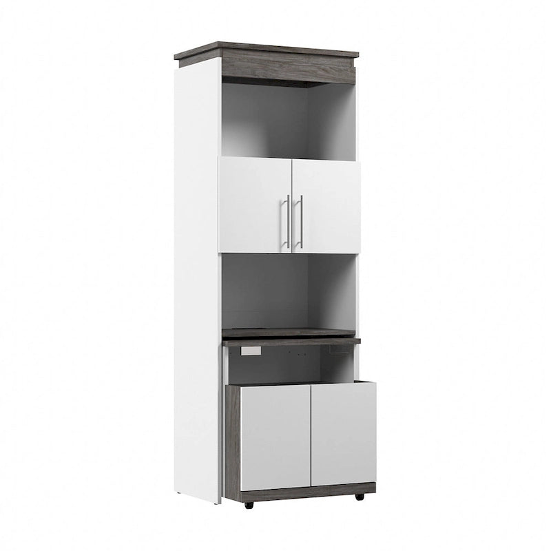 Meuble de rangement haut Orion 30W avec portes et bureau pliant par Bestar