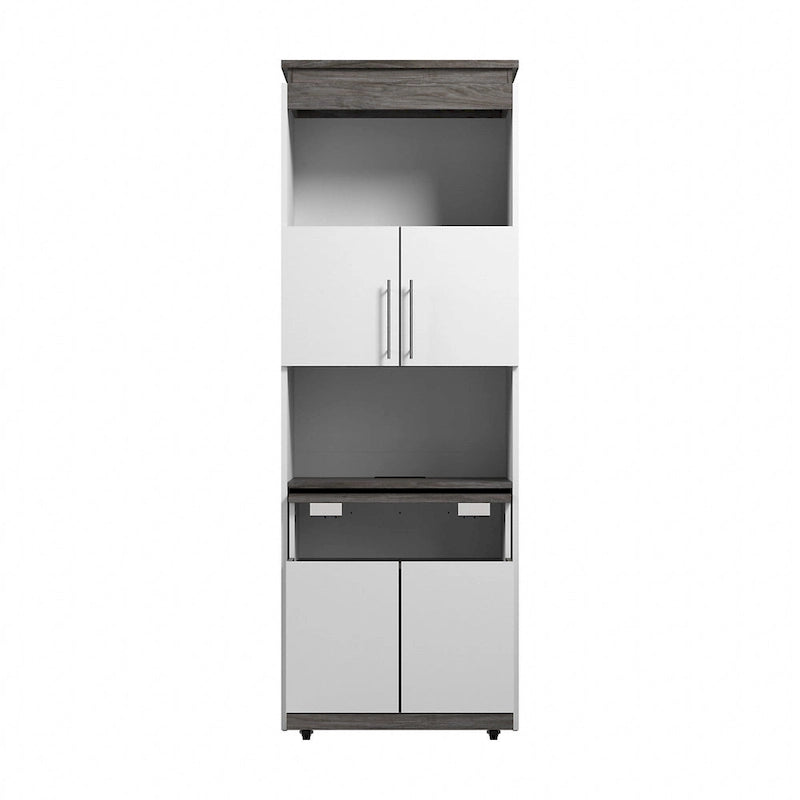 Meuble de rangement haut Orion 30W avec portes et bureau pliant par Bestar