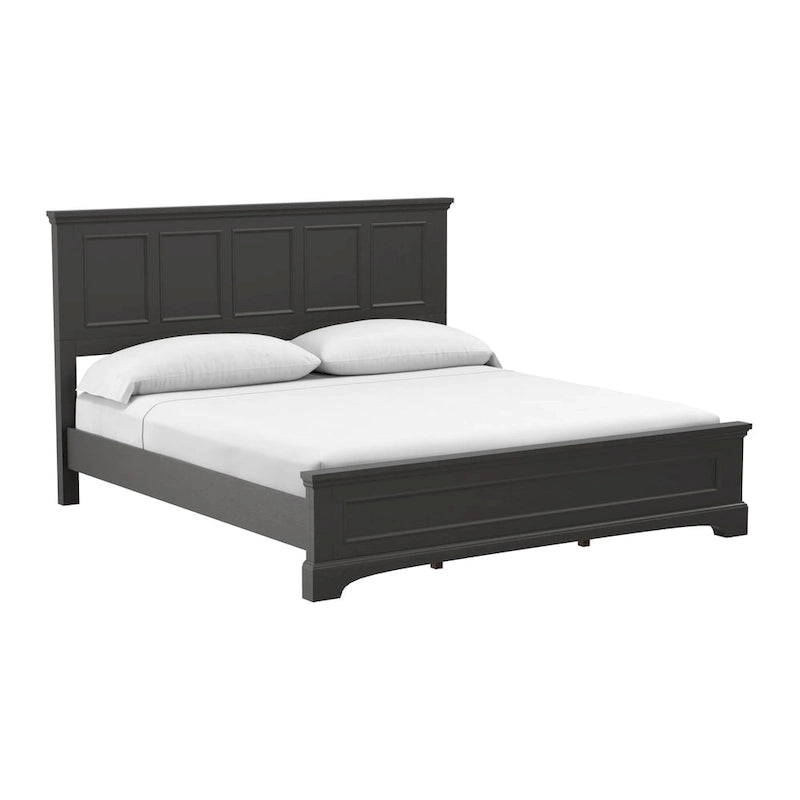 Ensemble de chambre King size « Farmhouse Basics » avec 2 tables de chevet, 1 commode et 1 miroir