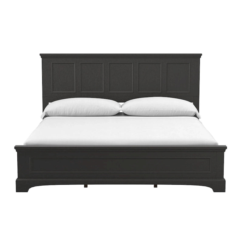 Ensemble de chambre King size « Farmhouse Basics » avec 2 tables de chevet, 1 commode et 1 miroir