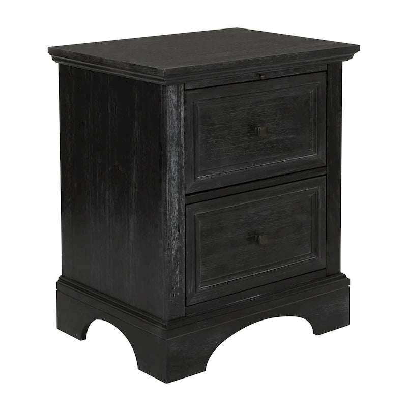 Ensemble de chambre King size « Farmhouse Basics » avec 2 tables de chevet, 1 commode et 1 miroir