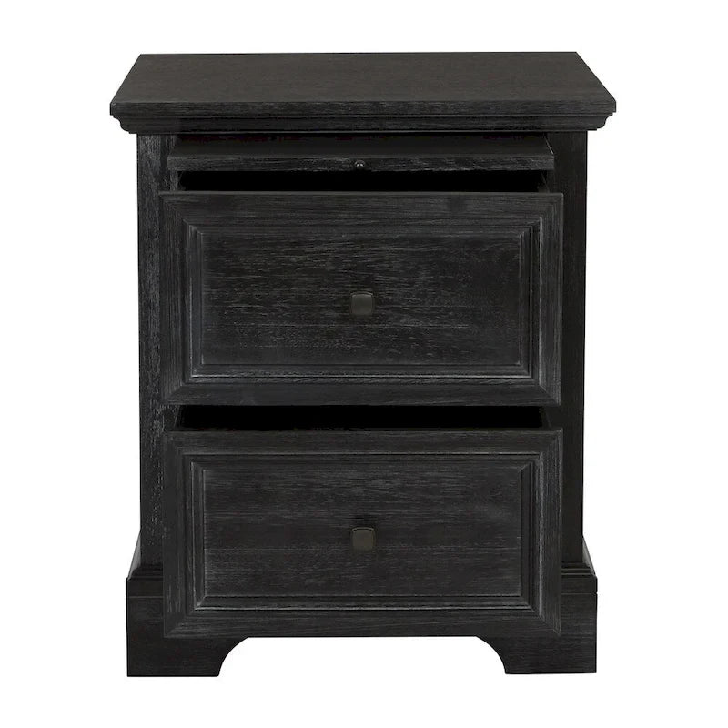 Ensemble de chambre King size « Farmhouse Basics » avec 2 tables de chevet, 1 commode et 1 miroir