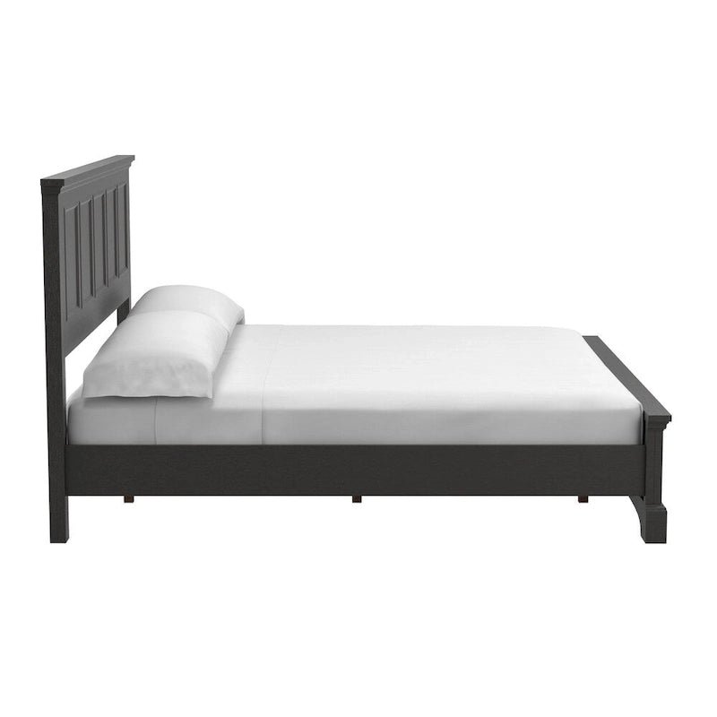 Ensemble de chambre King size « Farmhouse Basics » avec 2 tables de chevet, 1 commode et 1 miroir