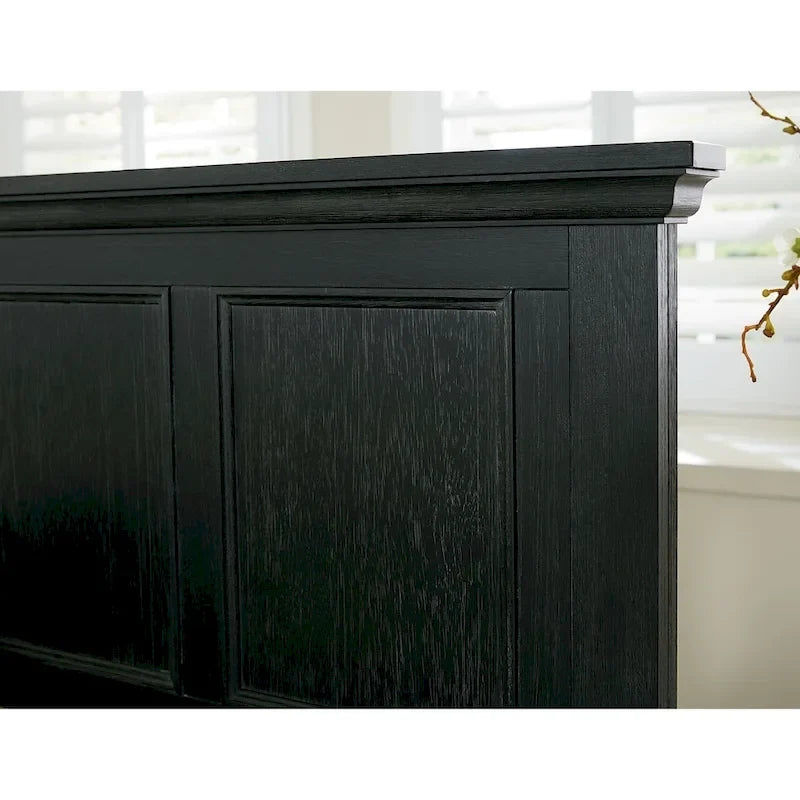 Ensemble de chambre King size « Farmhouse Basics » avec 2 tables de chevet, 1 commode et 1 miroir
