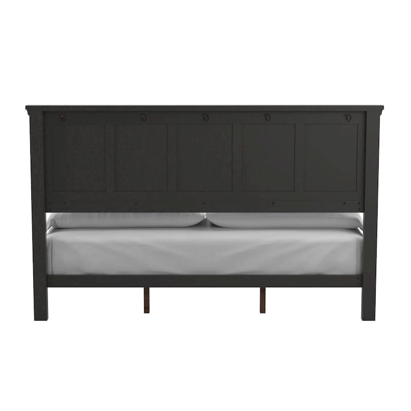 Ensemble de chambre King size « Farmhouse Basics » avec 2 tables de chevet, 1 commode et 1 miroir