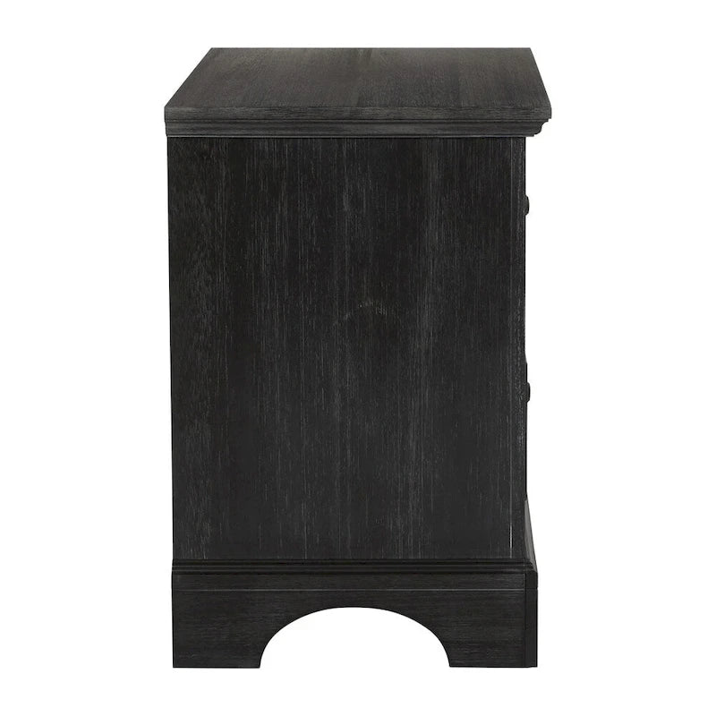 Ensemble de chambre King size « Farmhouse Basics » avec 2 tables de chevet, 1 commode et 1 miroir
