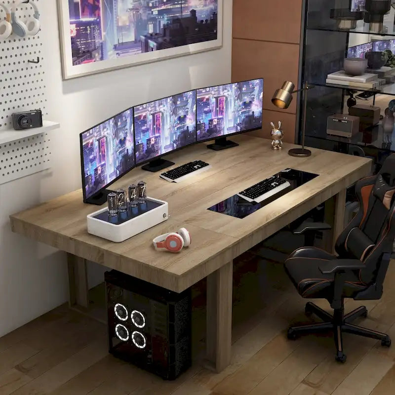 Table de conférence de bureau moderne, 86,6 x 47,2, bureau d'ordinateur