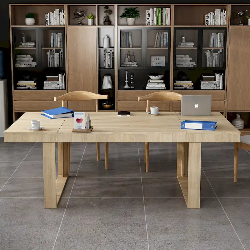 Table de conférence de bureau moderne, 86,6 x 47,2, bureau d'ordinateur