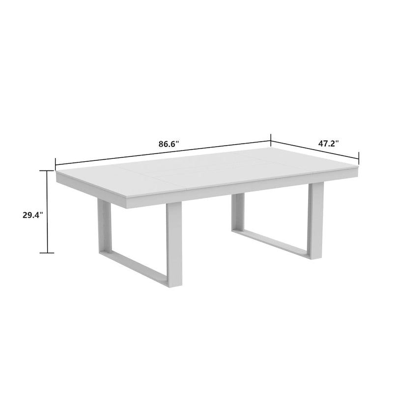 Table de conférence de bureau moderne, 86,6 x 47,2, bureau d'ordinateur