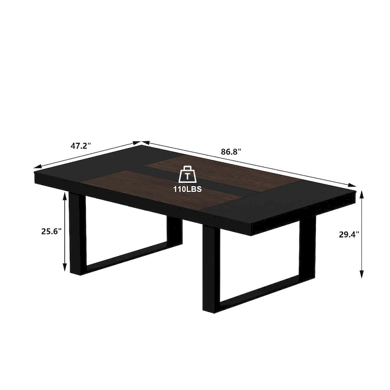 Table de conférence de bureau moderne, 86,6 x 47,2, bureau d'ordinateur