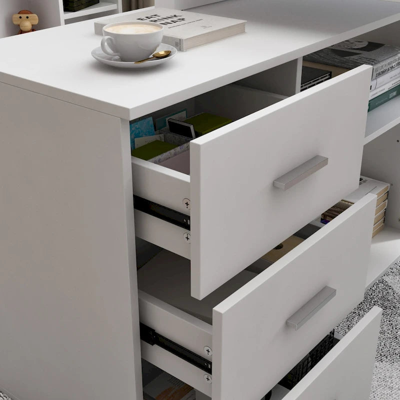 55.1L 41.3P Bureau d'angle de direction Timechee Poste de travail informatique