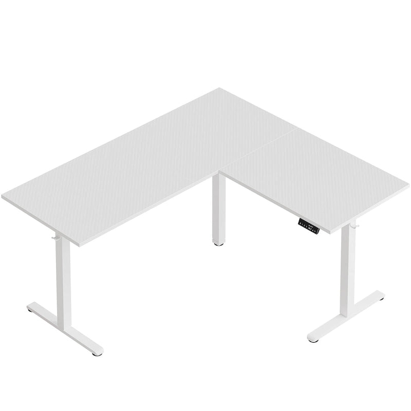 Bureau d'angle en forme de L de 63 pouces avec LED, pour le jeu, avec support de moniteur ergonomique