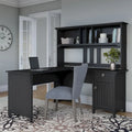 Bureau d'angle en L 60W Salinas de Bush Furniture avec armoire de rangement