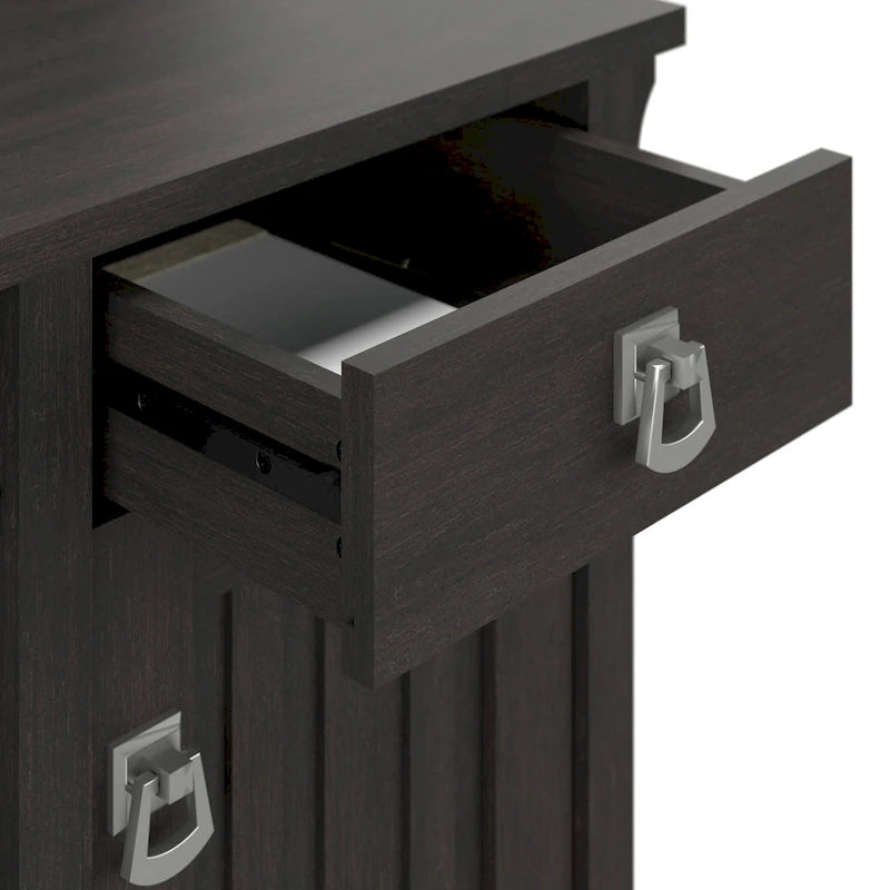 Bureau d'angle en L 60W Salinas de Bush Furniture avec armoire de rangement